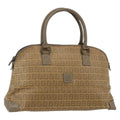 Fendi Zucchino Canvas Brown Canvas Handbag (Pre-Owned)