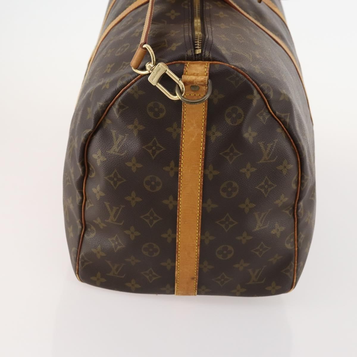 Louis Vuitton Keepall Bandouliere Bag Monogram Canvas Brown Canvas Travel Bag Bag (Pre-Owned)