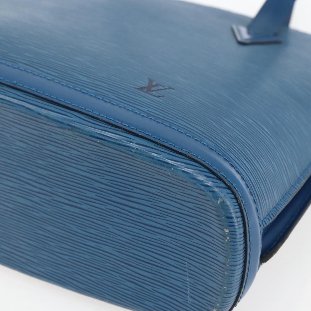 Louis Vuitton Lussac Handbag Epi Leather Blue Leather Shoulder Bag Bag (Pre-Owned)