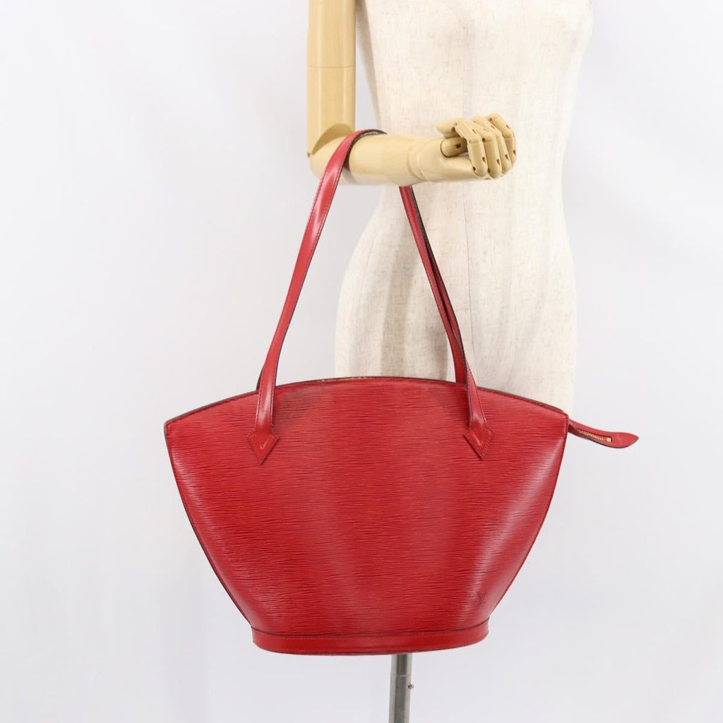 Louis Vuitton Saint Jacques Handbag Epi Leather Red Leather Shoulder Bag Bag (Pre-Owned)