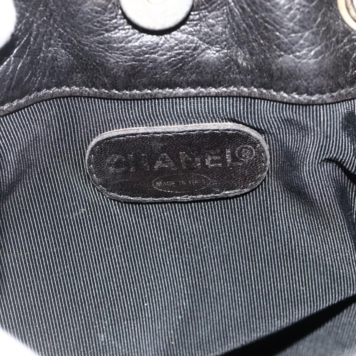 Chanel Vintage Cc Shoulder Bag Lambskin Black Leather Shoulder Bag Bag (Pre-Owned)