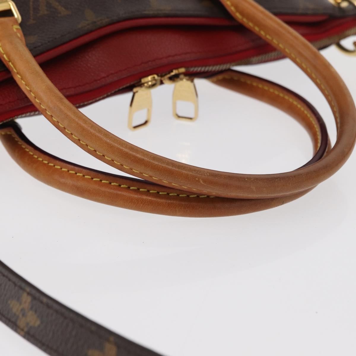 Louis Vuitton Pallas Tote Monogram Canvas With Leather Brown Canvas Tote Bag Bag (Pre-Owned)