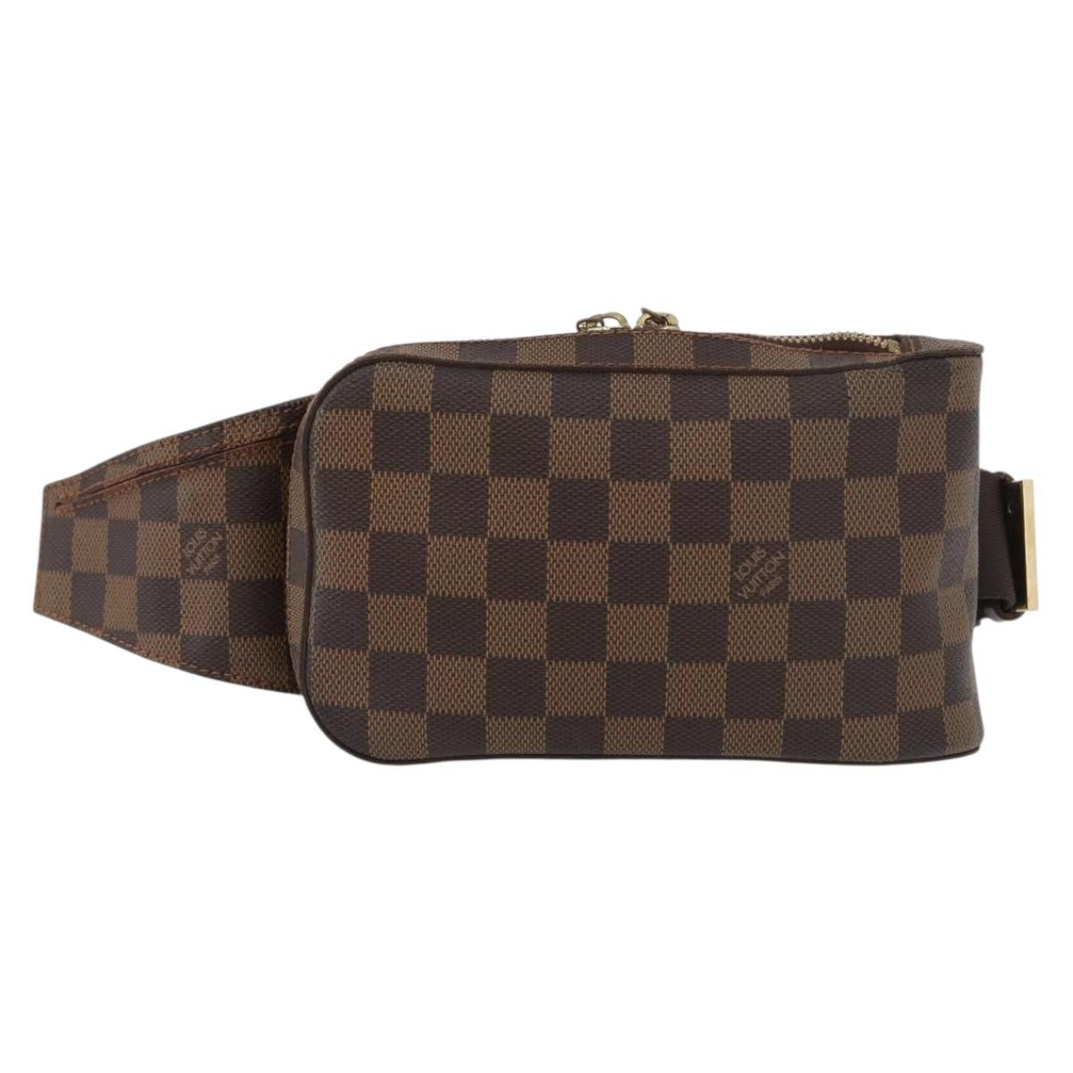 Louis Vuitton Geronimos Waist Bag Damier Brown Canvas Shoulder Bag Bag (Pre-Owned)