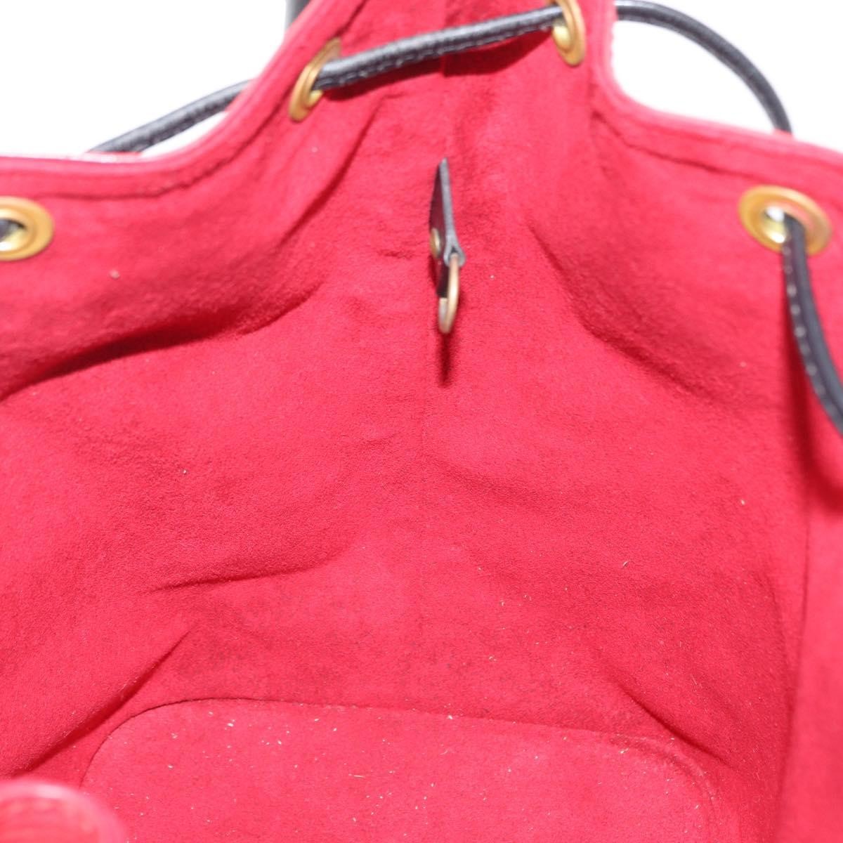 Louis Vuitton Bicolor Petit Noe Handbag Epi Leather Red Leather Shoulder Bag Bag (Pre-Owned)