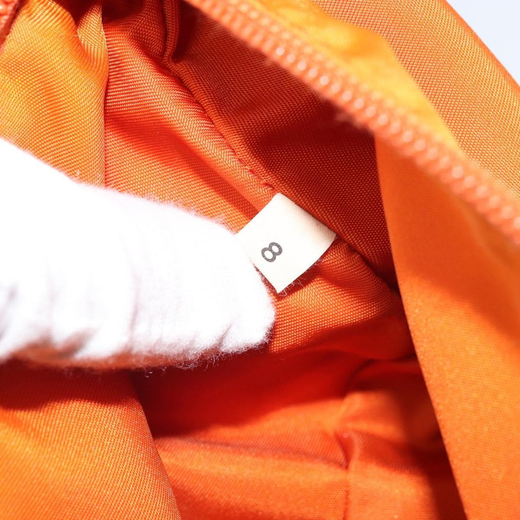 Prada Pochette Shoulder Bag Tessuto Orange Nylon Clutche & Pouche Bag (Pre-Owned)