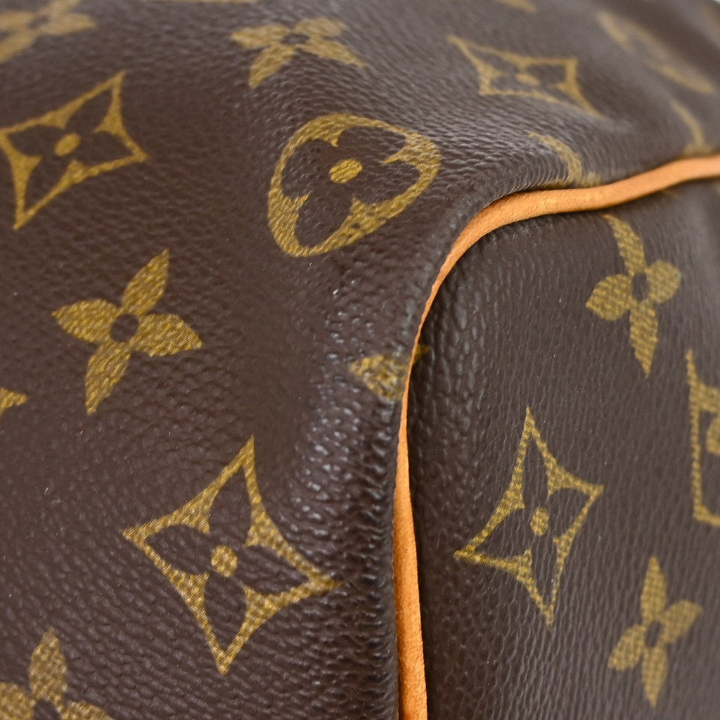 Louis Vuitton Keepall Bandouliere Bag Monogram Canvas Brown Canvas Handbag (Pre-Owned)