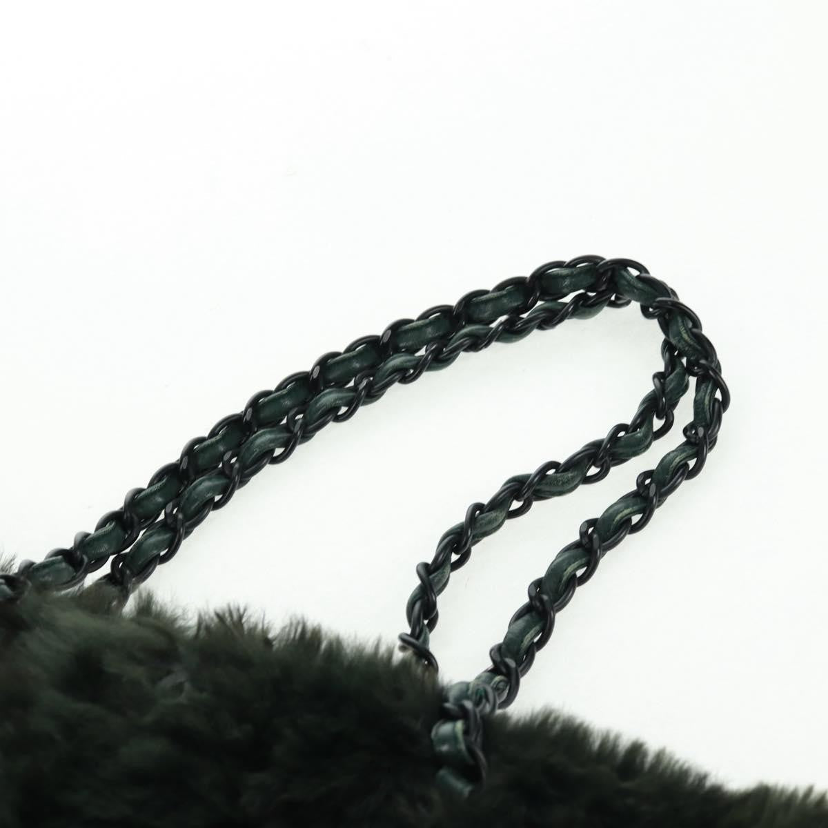 Chanel Chain Tote Lapin Fur Green Fur Tote Bag Bag (Pre-Owned)
