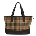 Burberry Nova Check Handbag Nova Check Canvas And Leather Beige Canvas Handbag (Pre-Owned)
