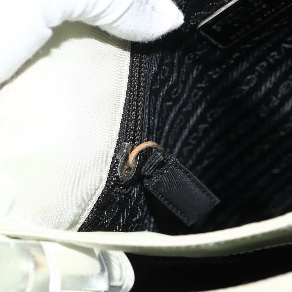 Prada Resin Handle Shoulder Bag Tessuto Clear Nylon Shoulder Bag Bag (Pre-Owned)