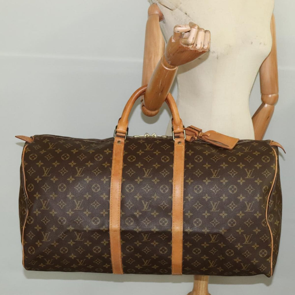 Louis Vuitton Keepall Bag Monogram Canvas Brown Canvas Travel Bag Bag (Pre-Owned)