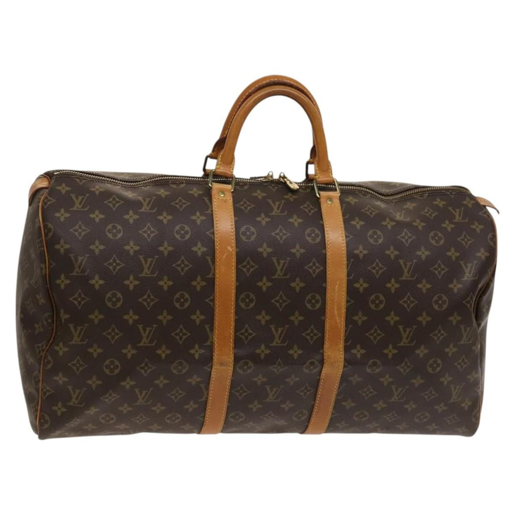 Louis Vuitton Keepall Bag Monogram Canvas Brown Canvas Travel Bag Bag (Pre-Owned)