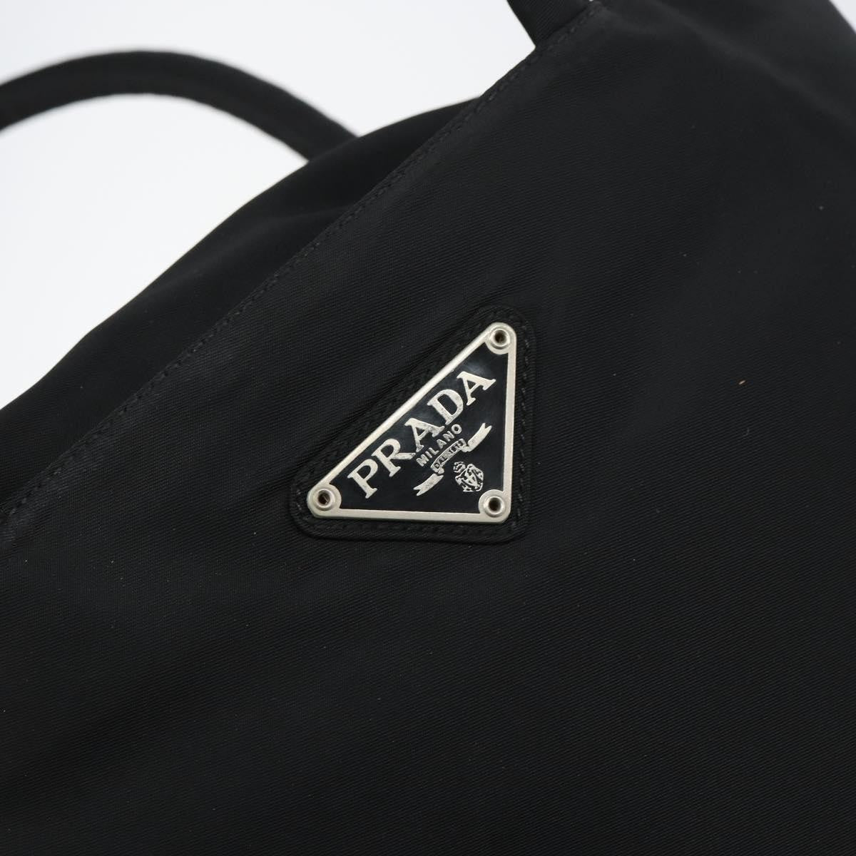 Prada Vintage Zip Tote Tessuto Black Nylon Tote Bag Bag (Pre-Owned)
