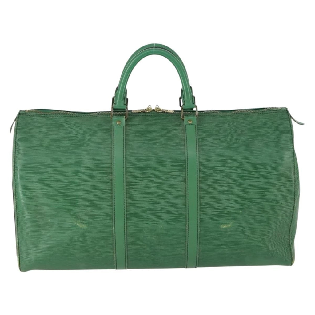 Louis Vuitton Keepall Bag Epi Leather Green Leather Travel Bag Bag (Pre-Owned)