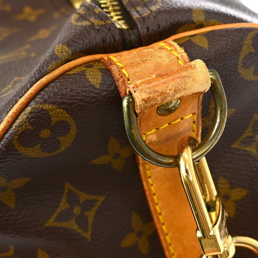 Louis Vuitton Keepall Bandouliere Bag Monogram Canvas Brown Canvas Travel Bag Bag (Pre-Owned)
