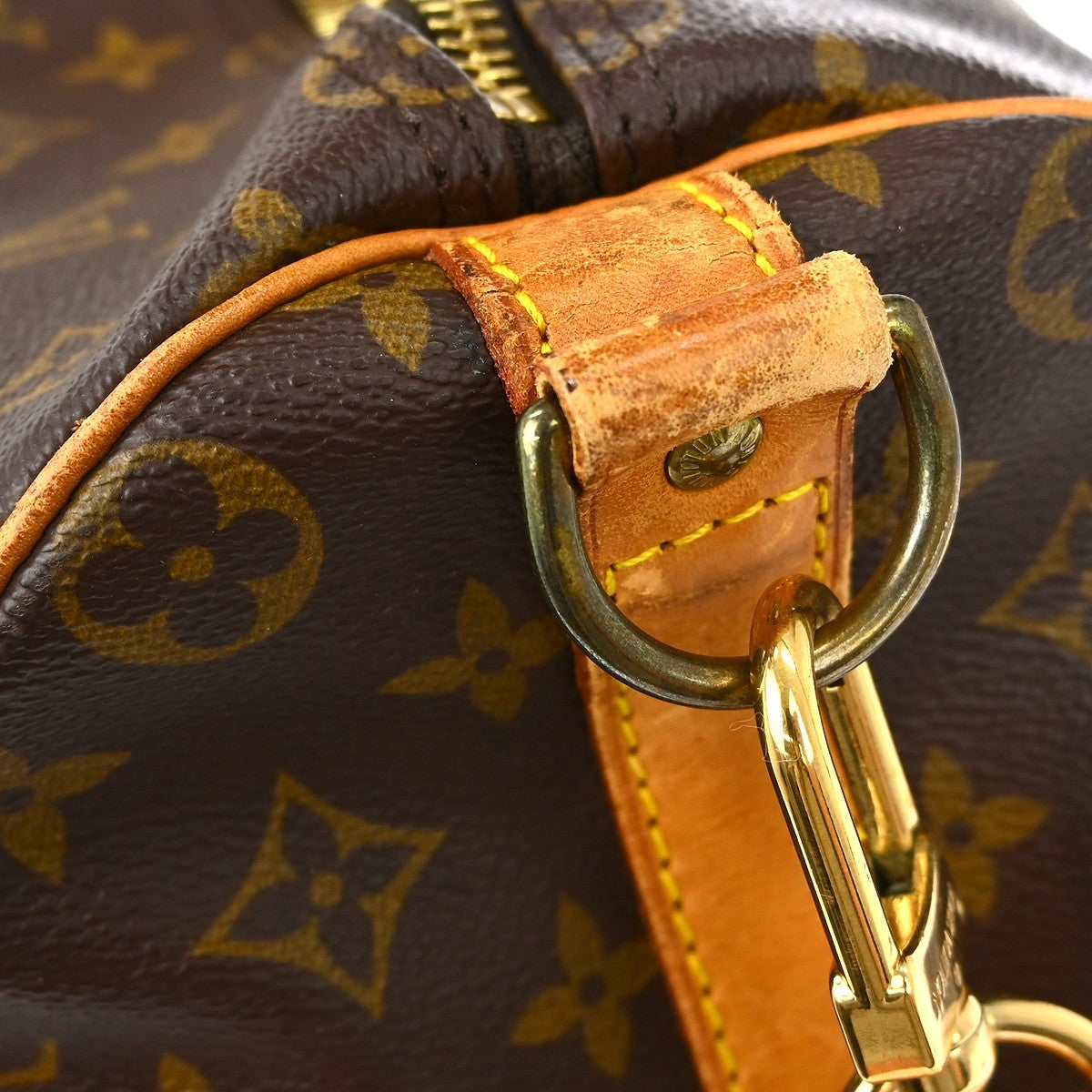 Louis Vuitton Keepall Bandouliere Bag Monogram Canvas Brown Canvas Travel Bag Bag (Pre-Owned)