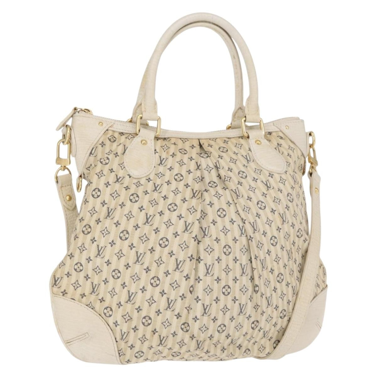 Louis Vuitton Marina Handbag Mini Lin Croisette Beige Canvas Handbag (Pre-Owned)