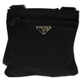 Prada Front Pocket Messenger Bag Tessuto Black Nylon Shoulder Bag Bag (Pre-Owned)