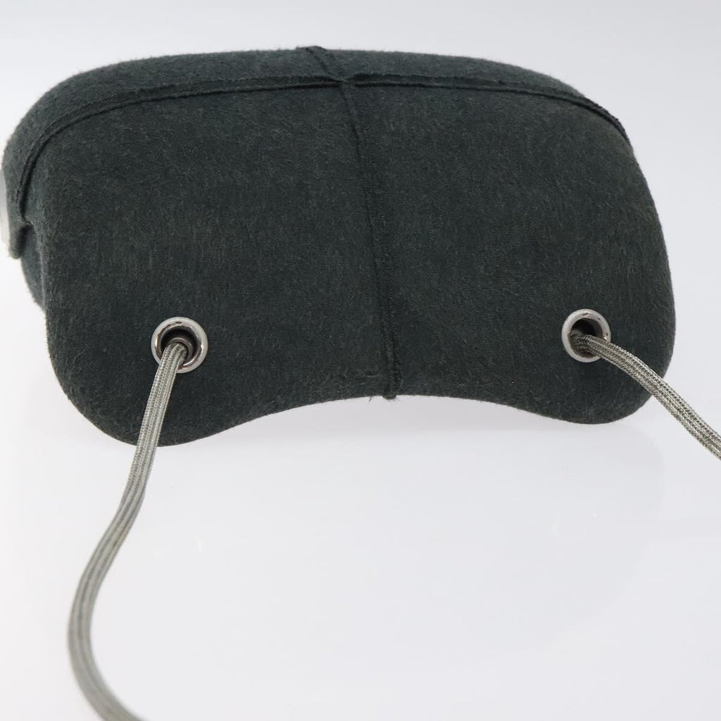 Chanel Millennium Shoulder Bag Felt Gray Synthetic Shoulder Bag Bag (Pre-Owned)