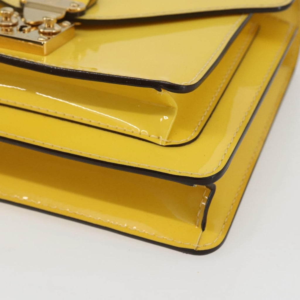 Louis Vuitton Monceau Handbag Vernis Yellow Patent_Leather Handbag (Pre-Owned)