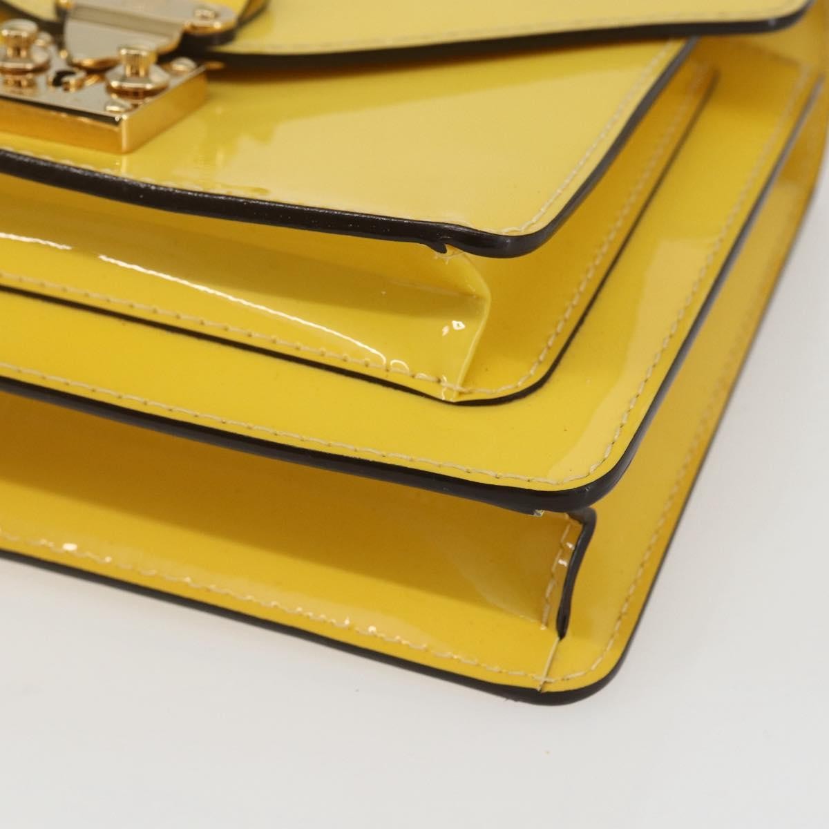 Louis Vuitton Monceau Handbag Vernis Yellow Patent_Leather Handbag (Pre-Owned)