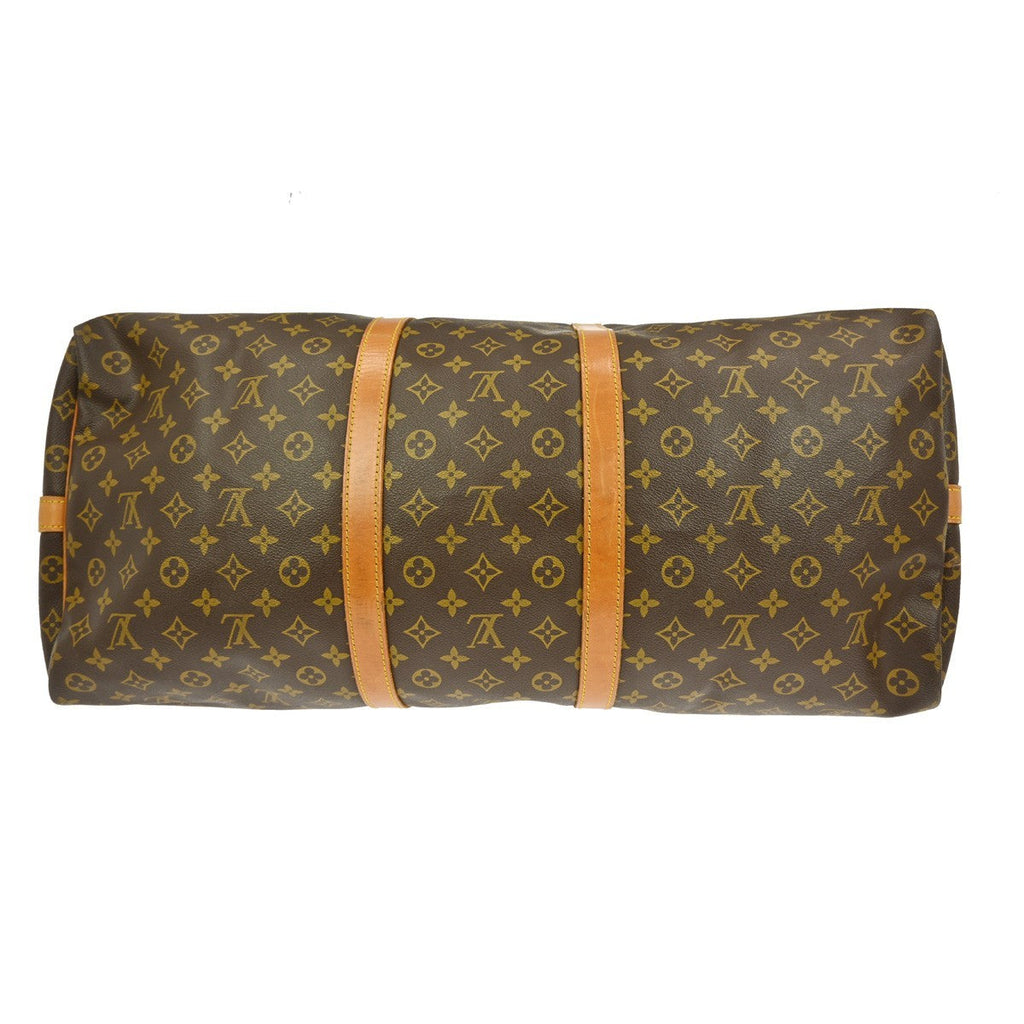 Louis Vuitton Keepall Bandouliere Bag Monogram Canvas Brown Canvas Travel Bag Bag (Pre-Owned)