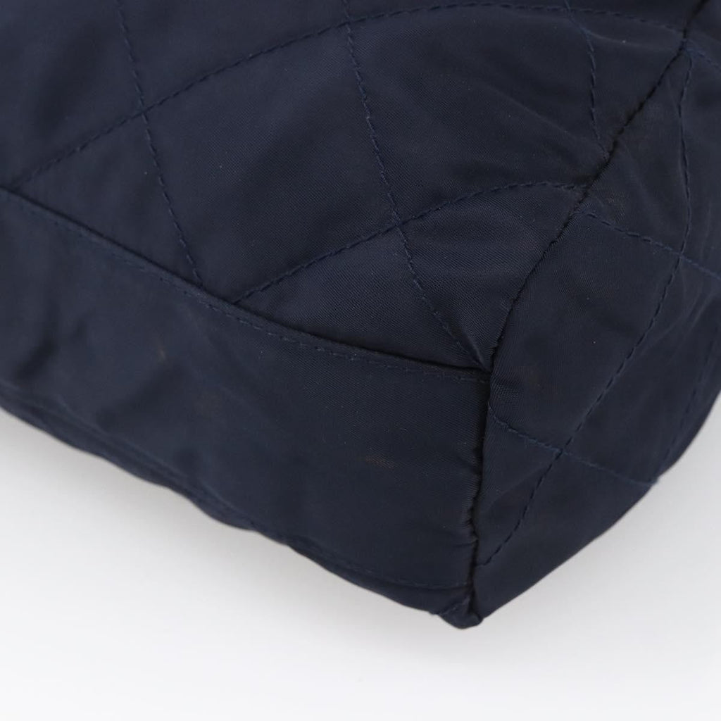 Prada Re-Edition 1995 Chain Tote Quilted Re-Nylon Navy Nylon Shoulder Bag Bag (Pre-Owned)