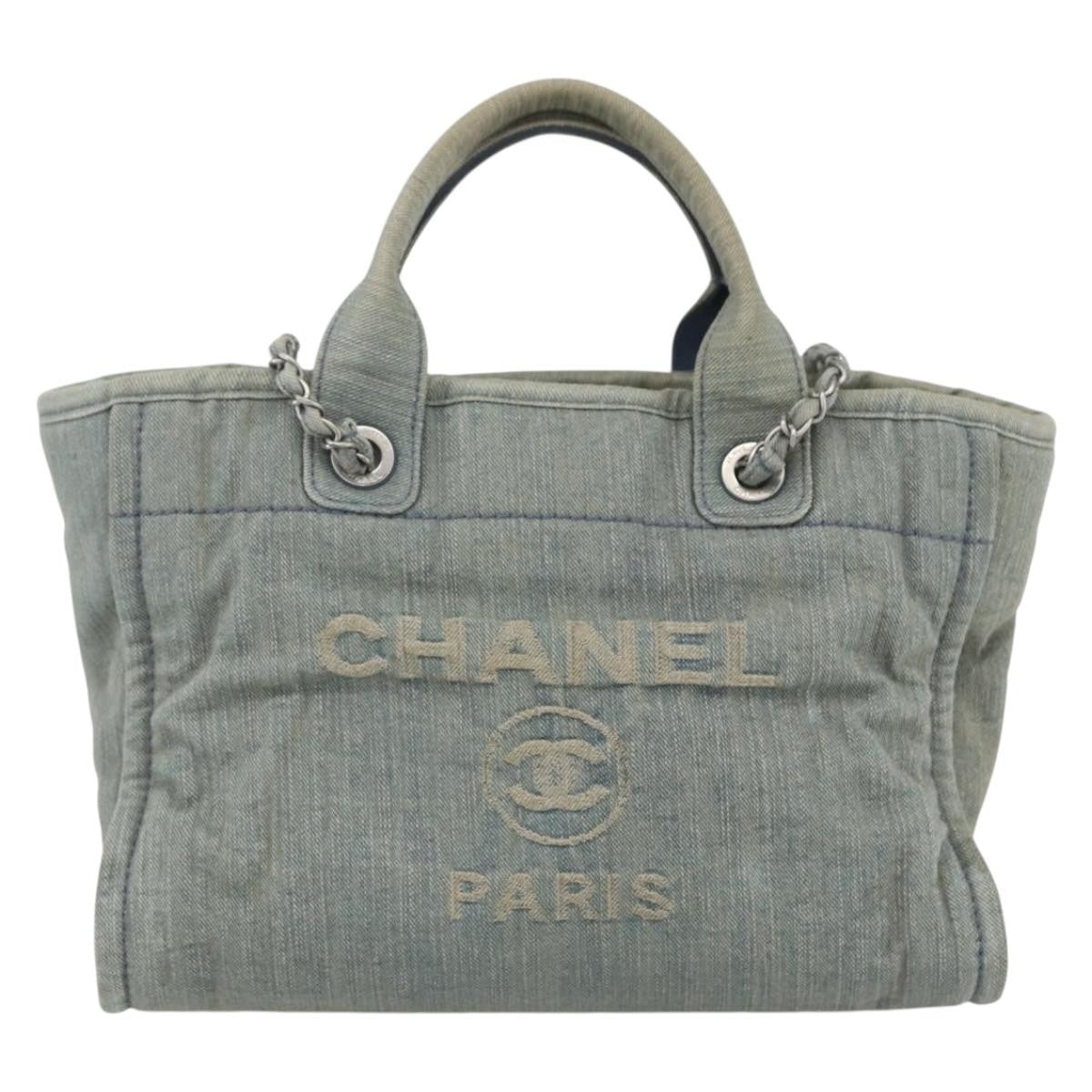 Chanel Deauville Nm Tote Denim Blue Denim_Jeans Tote Bag Bag (Pre-Owned)
