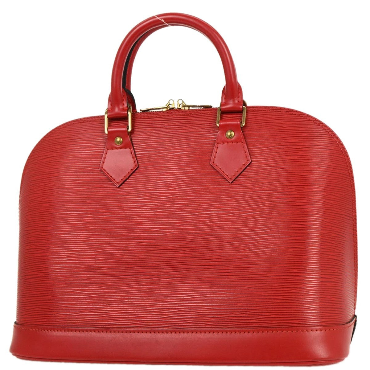 Louis Vuitton Alma Handbag Epi Leather Red Leather Handbag (Pre-Owned)