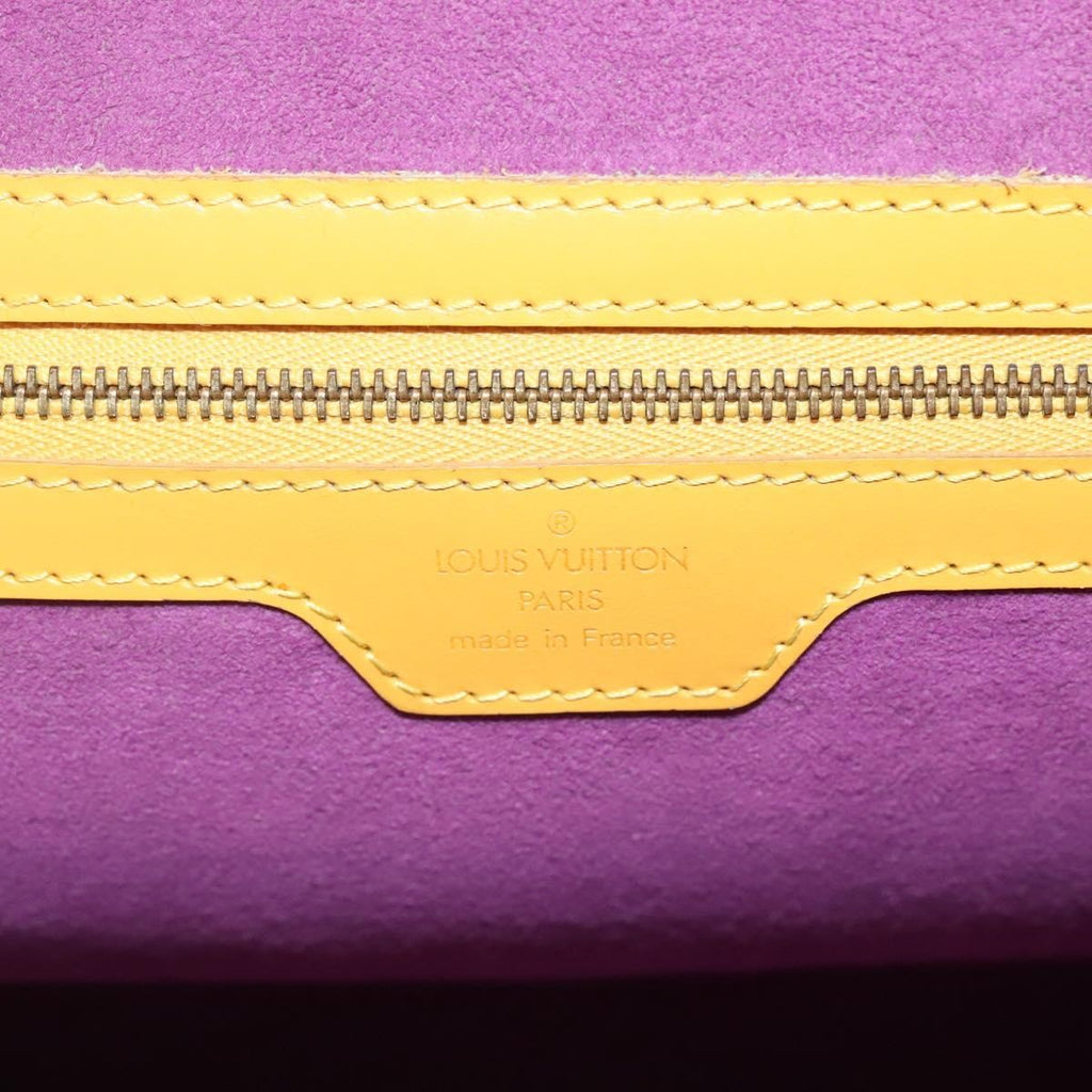 Louis Vuitton Lussac Handbag Epi Leather Yellow Leather Shoulder Bag Bag (Pre-Owned)