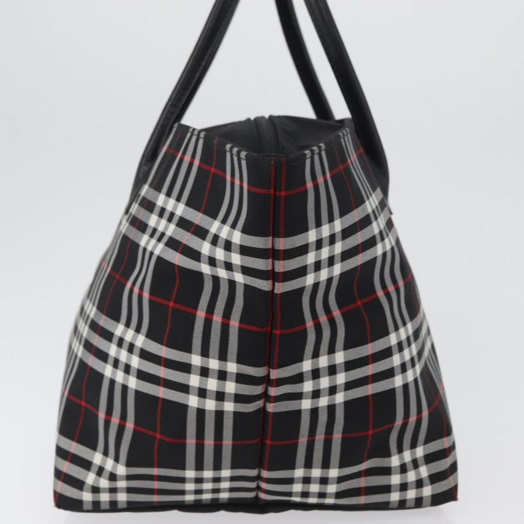 Burberry Nova Check Handbag Nylon Black Nylon Handbag (Pre-Owned)