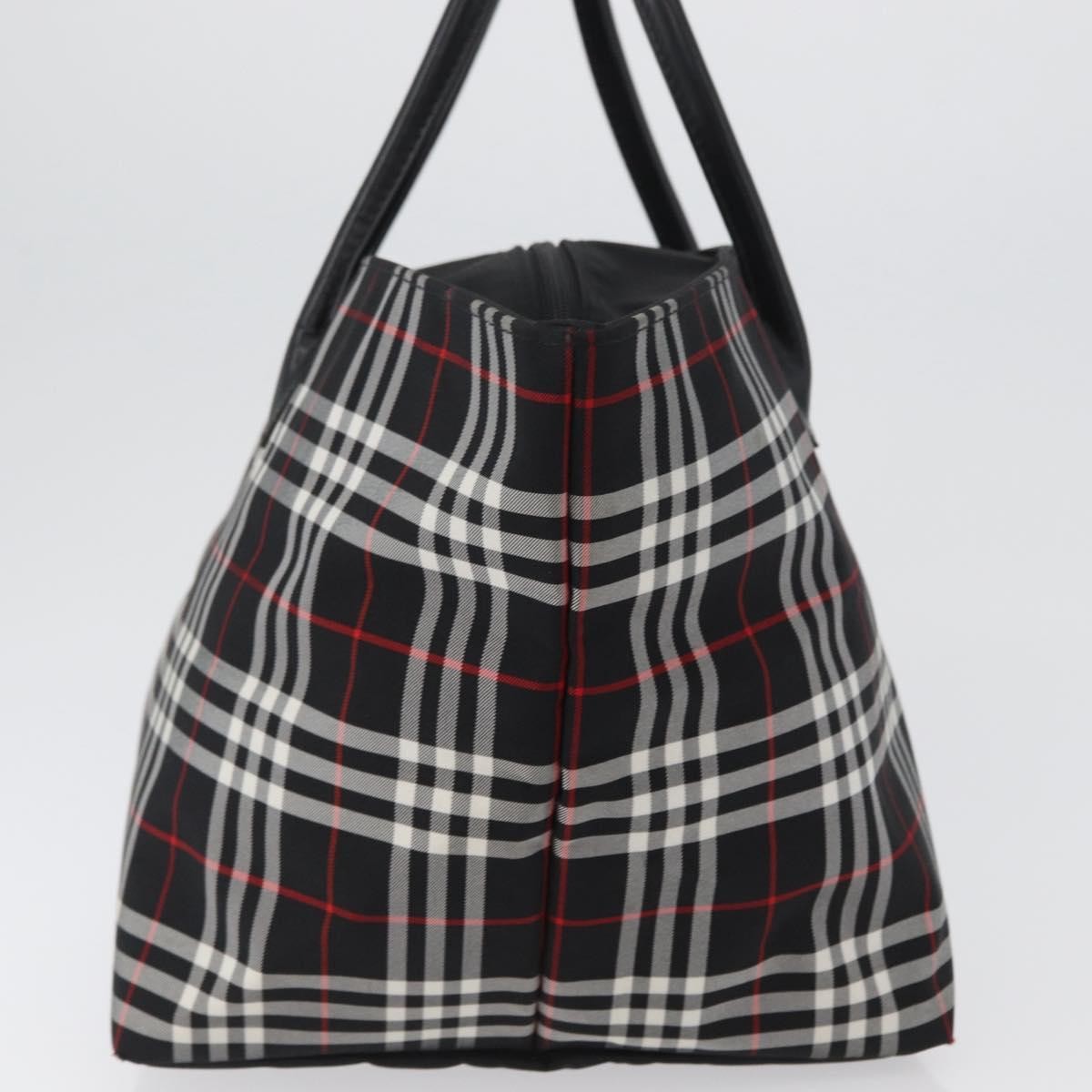 Burberry Nova Check Handbag Nylon Black Nylon Handbag (Pre-Owned)
