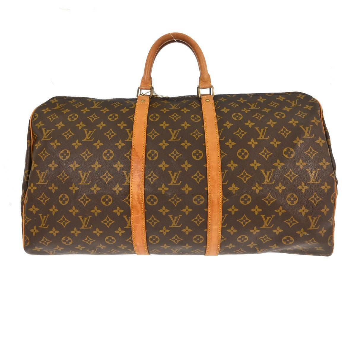Louis Vuitton Keepall Bag Monogram Canvas Brown Canvas Travel Bag Bag (Pre-Owned)