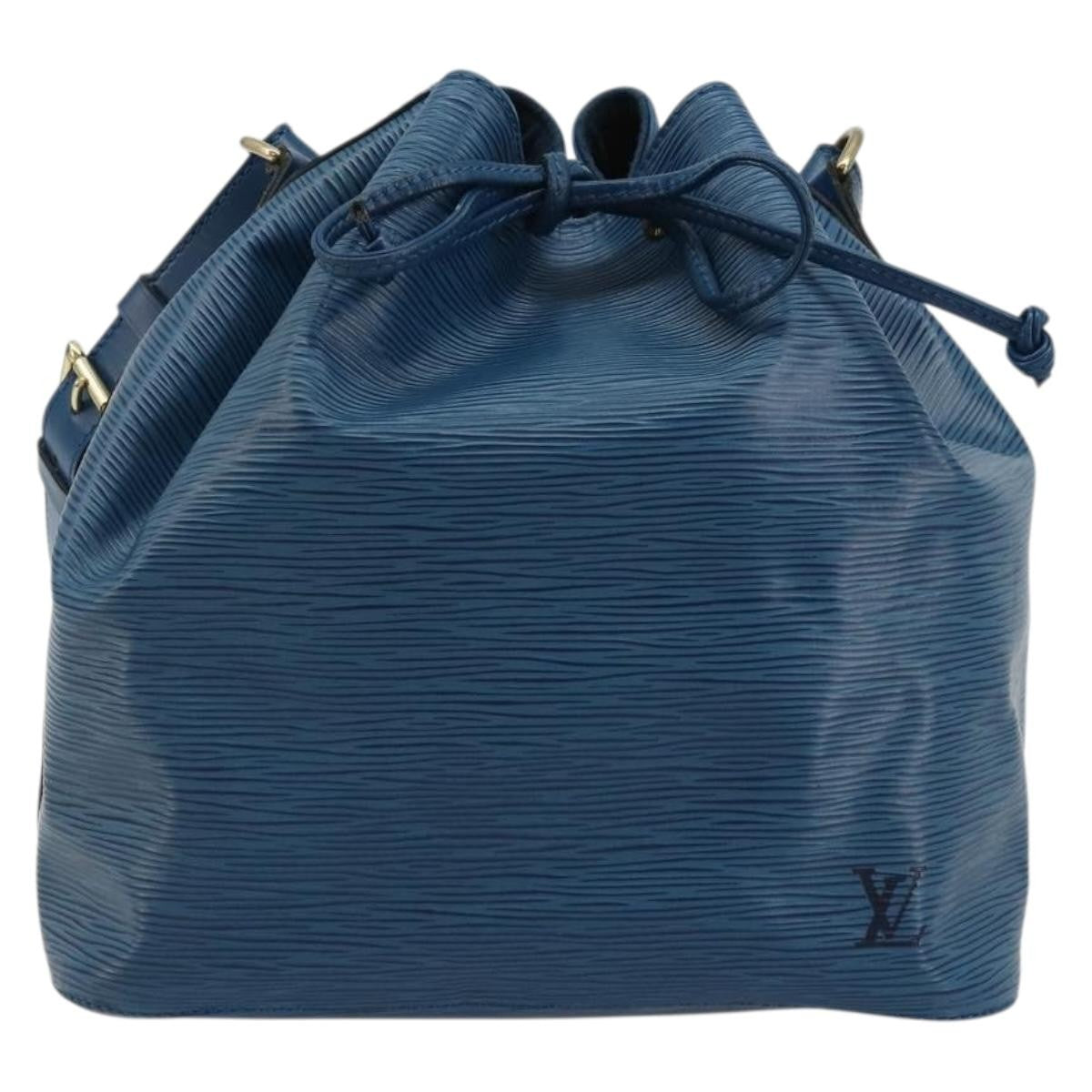 Louis Vuitton Petit Noe Handbag Epi Leather Blue Leather Shoulder Bag Bag (Pre-Owned)