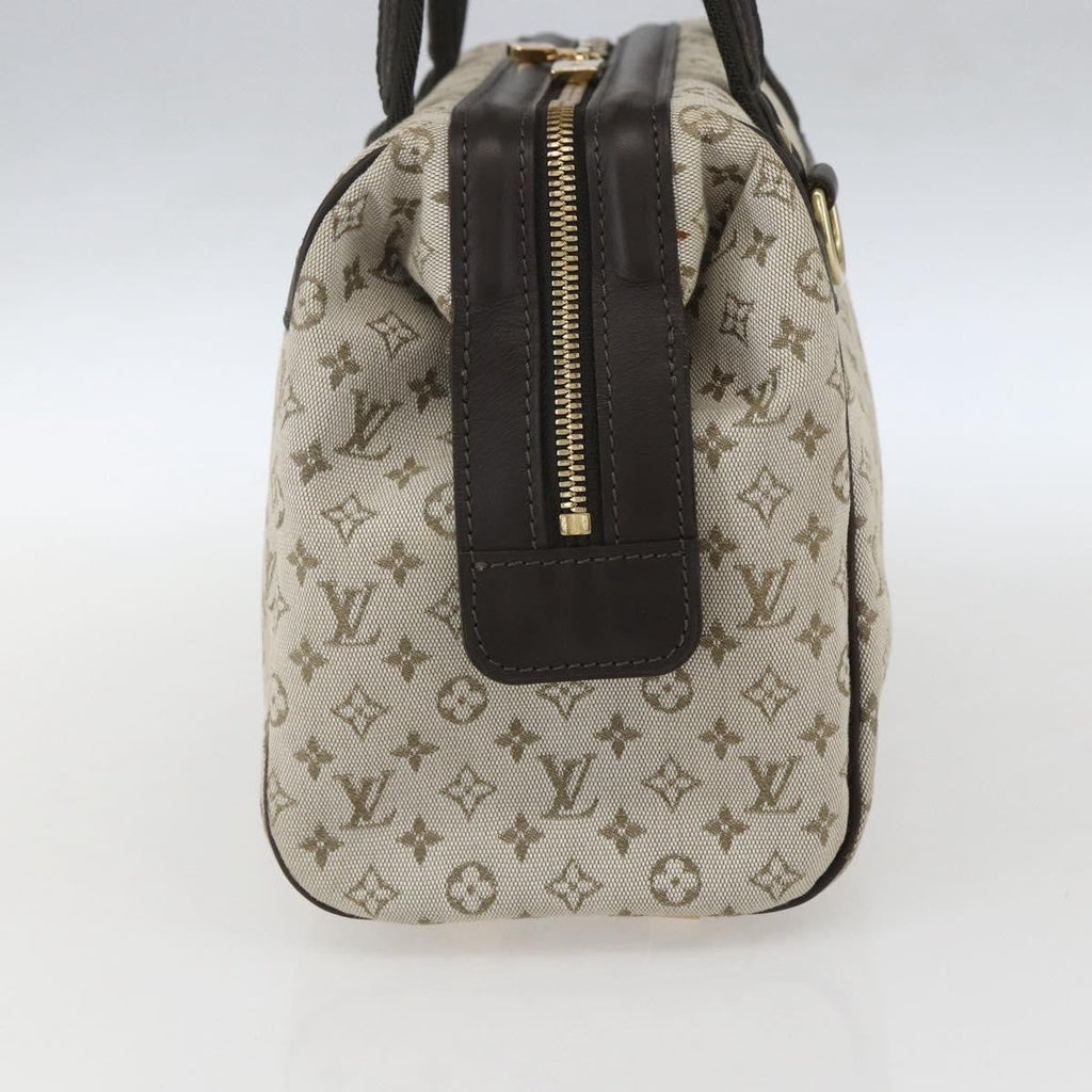 Louis Vuitton Josephine Handbag Mini Lin Khaki Canvas Handbag (Pre-Owned)