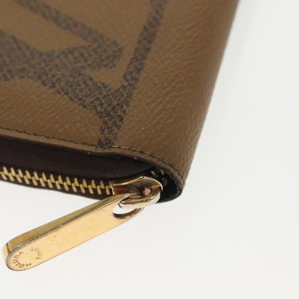 Louis Vuitton Zippy Wallet Canvas Brown Canvas Wallets Accessory (Pre-Owned)