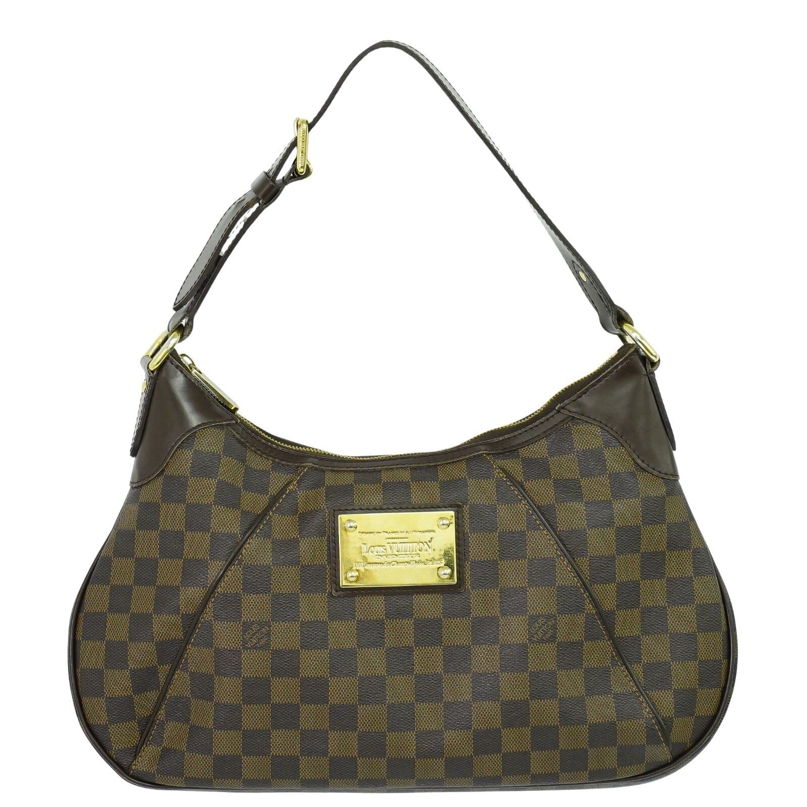 Louis Vuitton Thames Handbag Damier Brown Canvas Bag (Pre-Owned)
