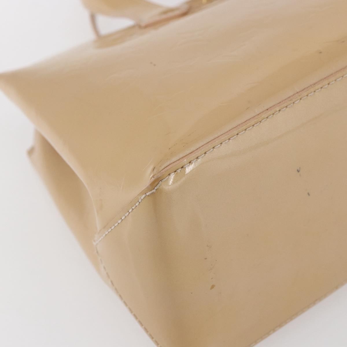Louis Vuitton Wilshire Handbag Monogram Vernis Beige Patent_Leather Handbag (Pre-Owned)
