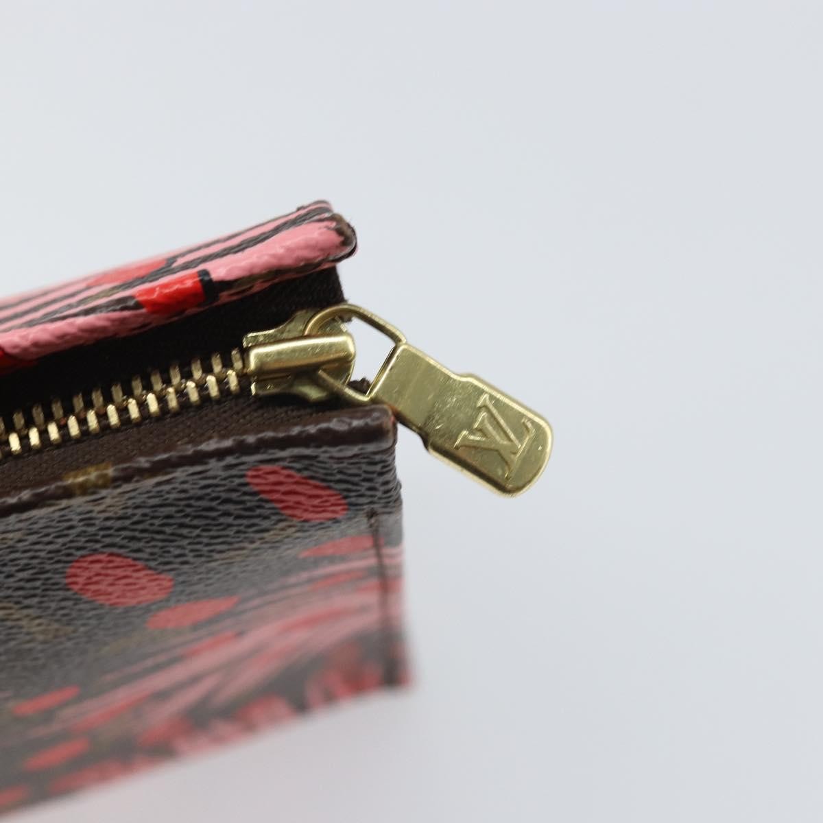 Louis Vuitton Toiletry Pouch Limited Edition Monogram Jungle Dots Red Canvas Clutche & Pouche Bag (Pre-Owned)
