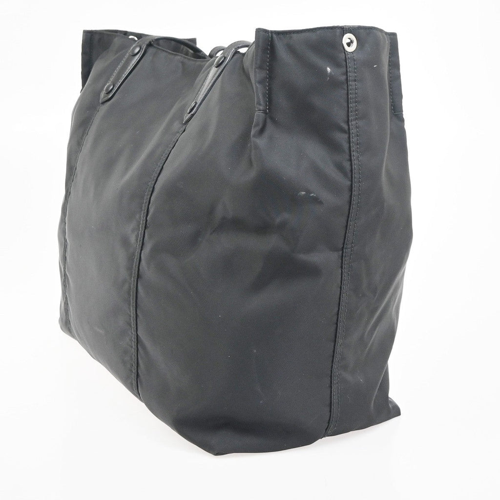Prada Etiquette Tote Tessuto Black Nylon Tote Bag Bag (Pre-Owned)