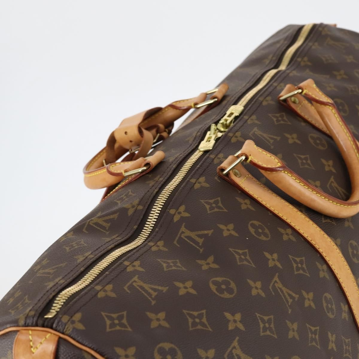 Louis Vuitton Keepall Bag Monogram Canvas Brown Canvas Travel Bag Bag (Pre-Owned)
