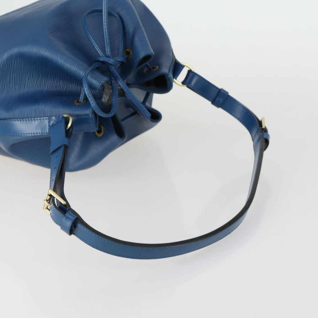 Louis Vuitton Petit Noe Handbag Epi Leather Blue Leather Shoulder Bag Bag (Pre-Owned)