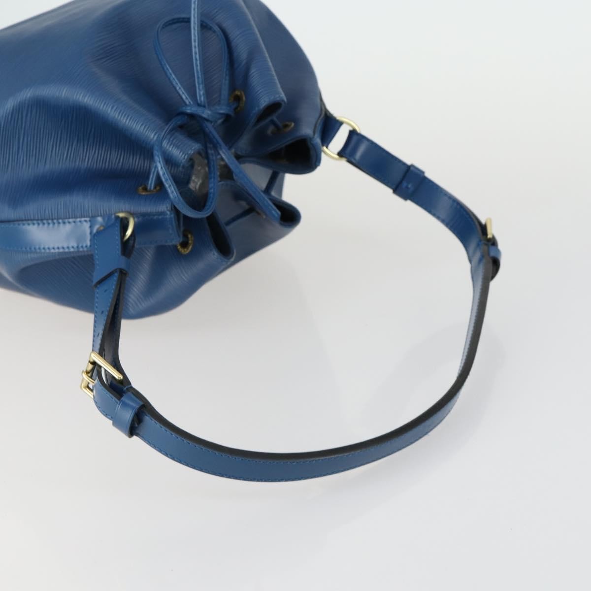 Louis Vuitton Petit Noe Handbag Epi Leather Blue Leather Shoulder Bag Bag (Pre-Owned)