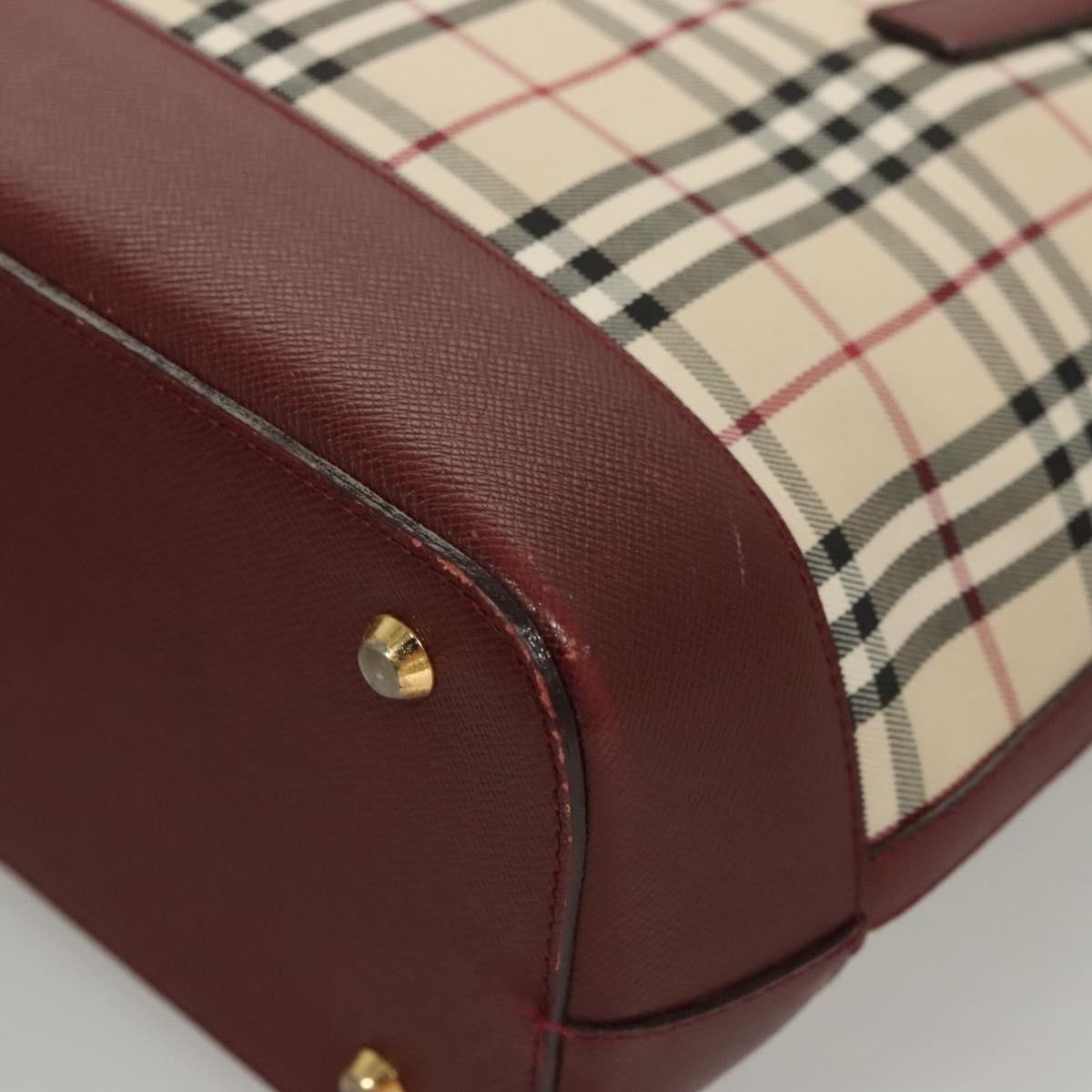 Burberry Nova Check Handbag Nova Check Canvas And Leather Beige Canvas Handbag (Pre-Owned)
