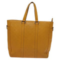 Louis Vuitton Tadao Handbag Damier Infini Leather Yellow Leather Handbag (Pre-Owned)