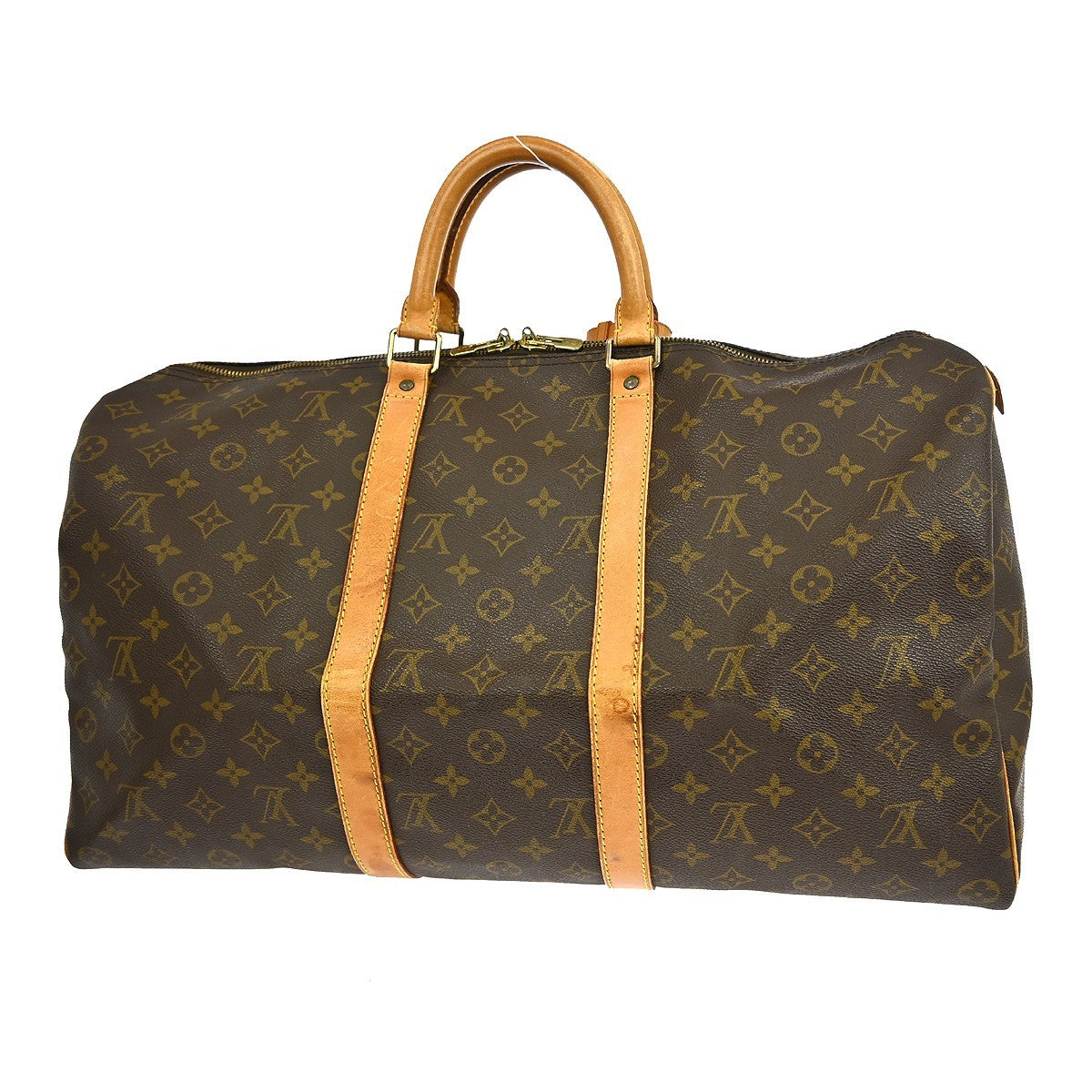 Louis Vuitton Keepall Bag Monogram Canvas Brown Canvas Travel Bag Bag (Pre-Owned)