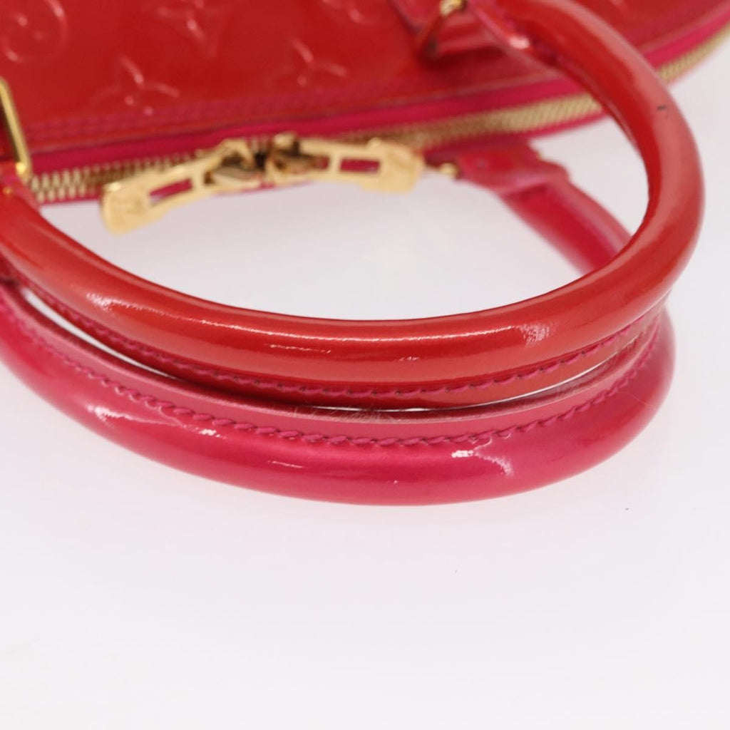 Louis Vuitton Alma Handbag Monogram Vernis Red Patent_Leather Handbag (Pre-Owned)