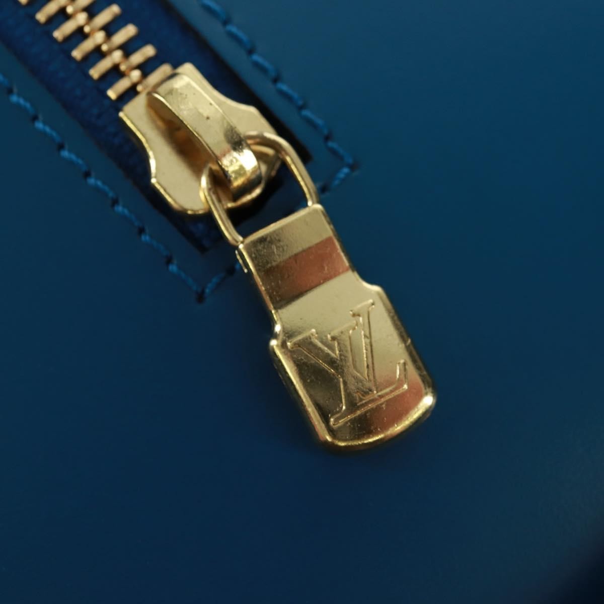 Louis Vuitton Soufflot Handbag Epi Leather Blue Leather Shoulder Bag Bag (Pre-Owned)