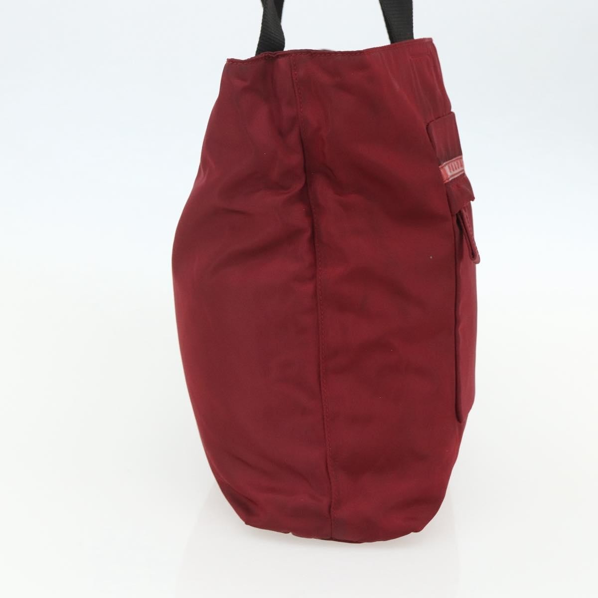 Prada Sport Tote Bag Nylon Red Nylon Tote Bag Bag (Pre-Owned)
