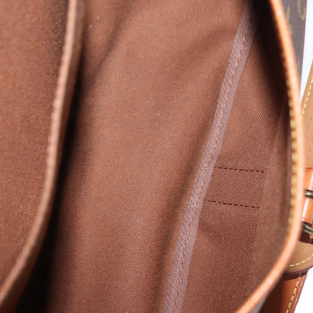 Louis Vuitton Saumur Handbag Monogram Canvas Brown Canvas Shoulder Bag Bag (Pre-Owned)