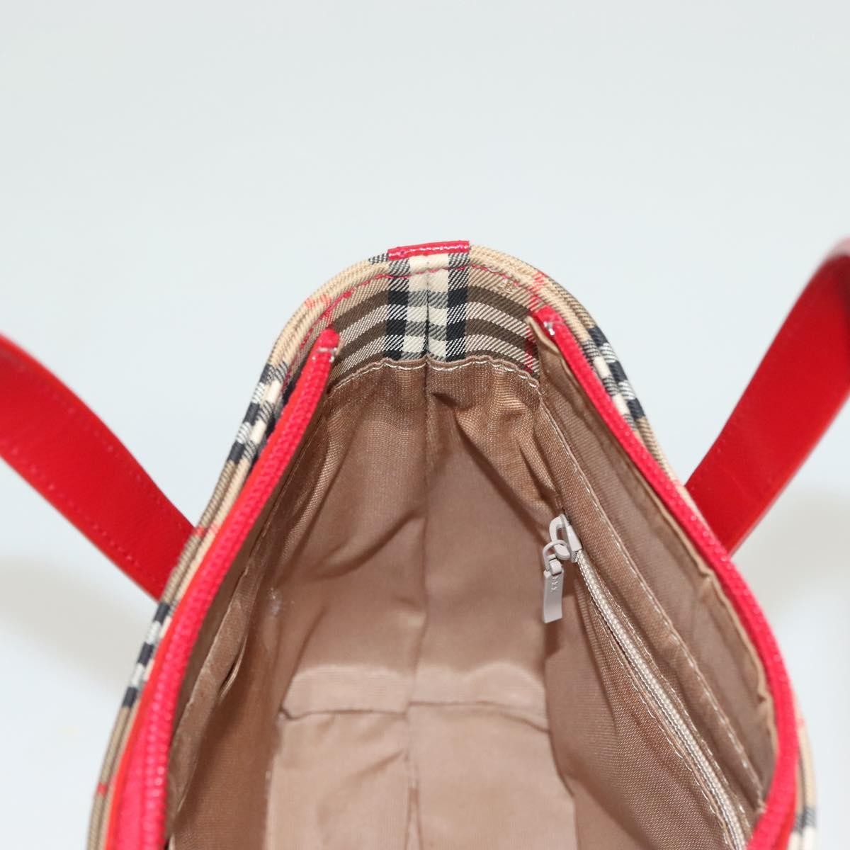 Burberry Nova Check Handbag Nova Check Canvas And Leather Beige Canvas Handbag (Pre-Owned)